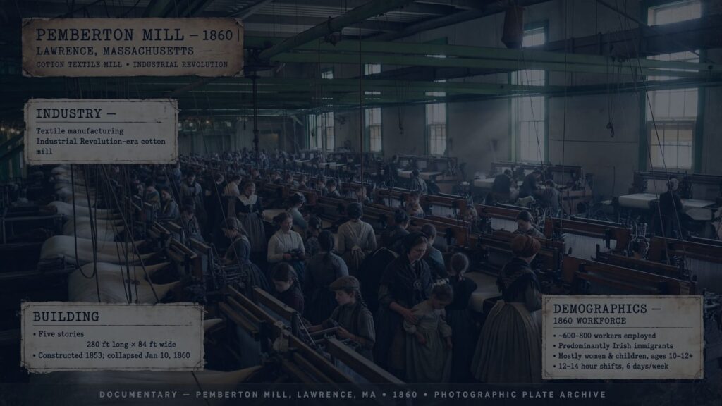 Inside the Pemberton Mill before the collapse